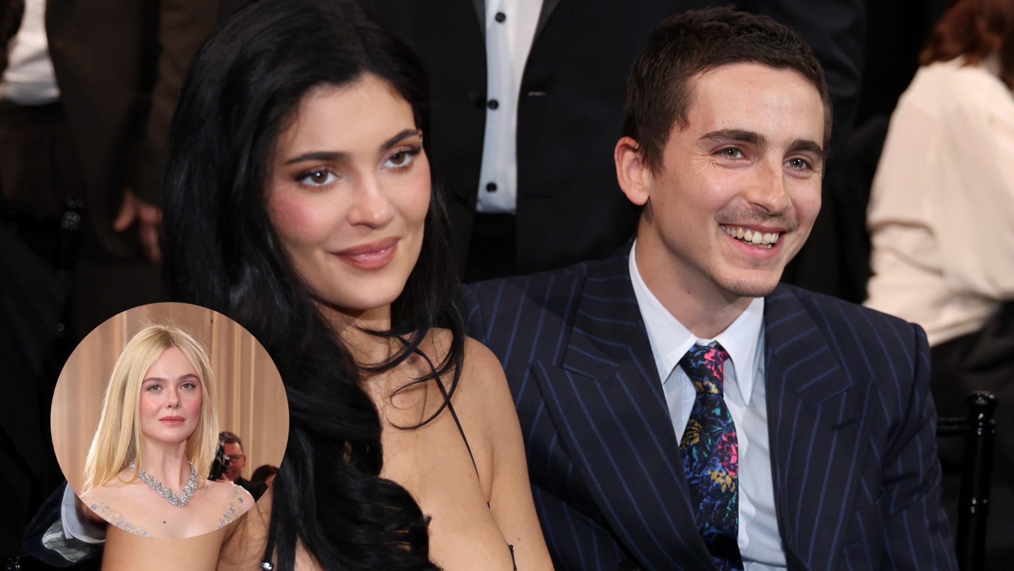Kylie Jenner, Timothée Chalamet, and Elle Fanning.