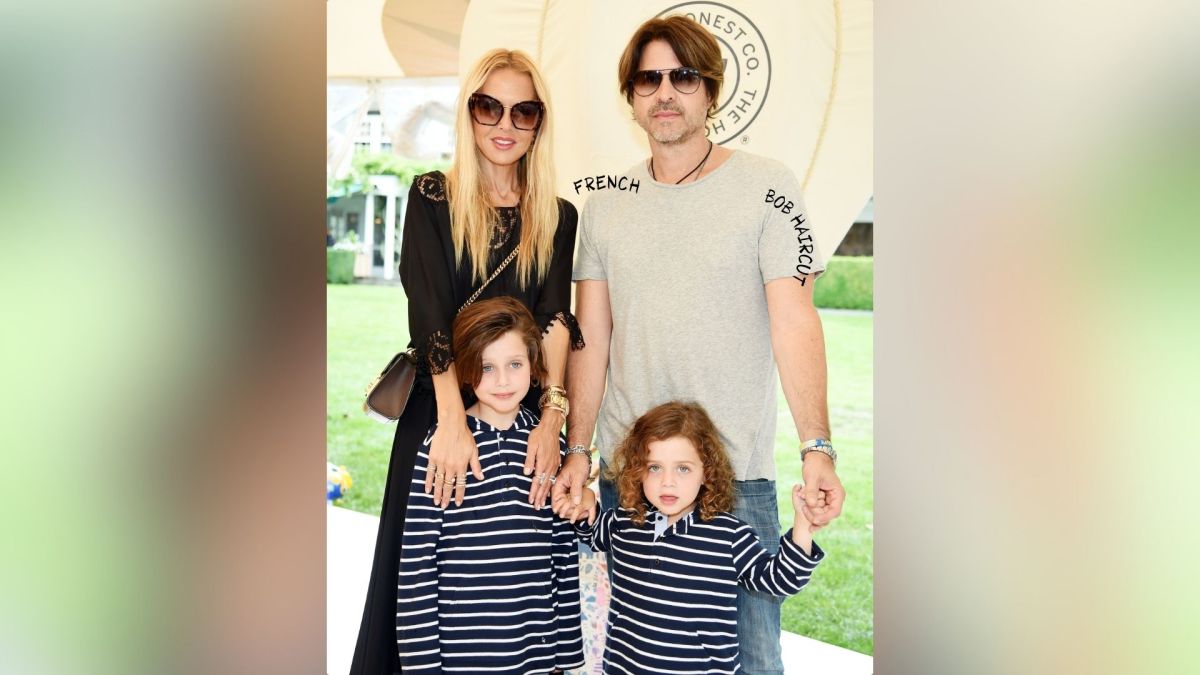 Rachel Zoe, Rodger Berman and their two children, Skyler and Kaius.