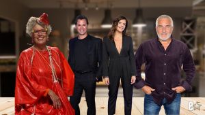 Prue Leith, Andrew Rannells, Casey Wilson, Paul Hollywood