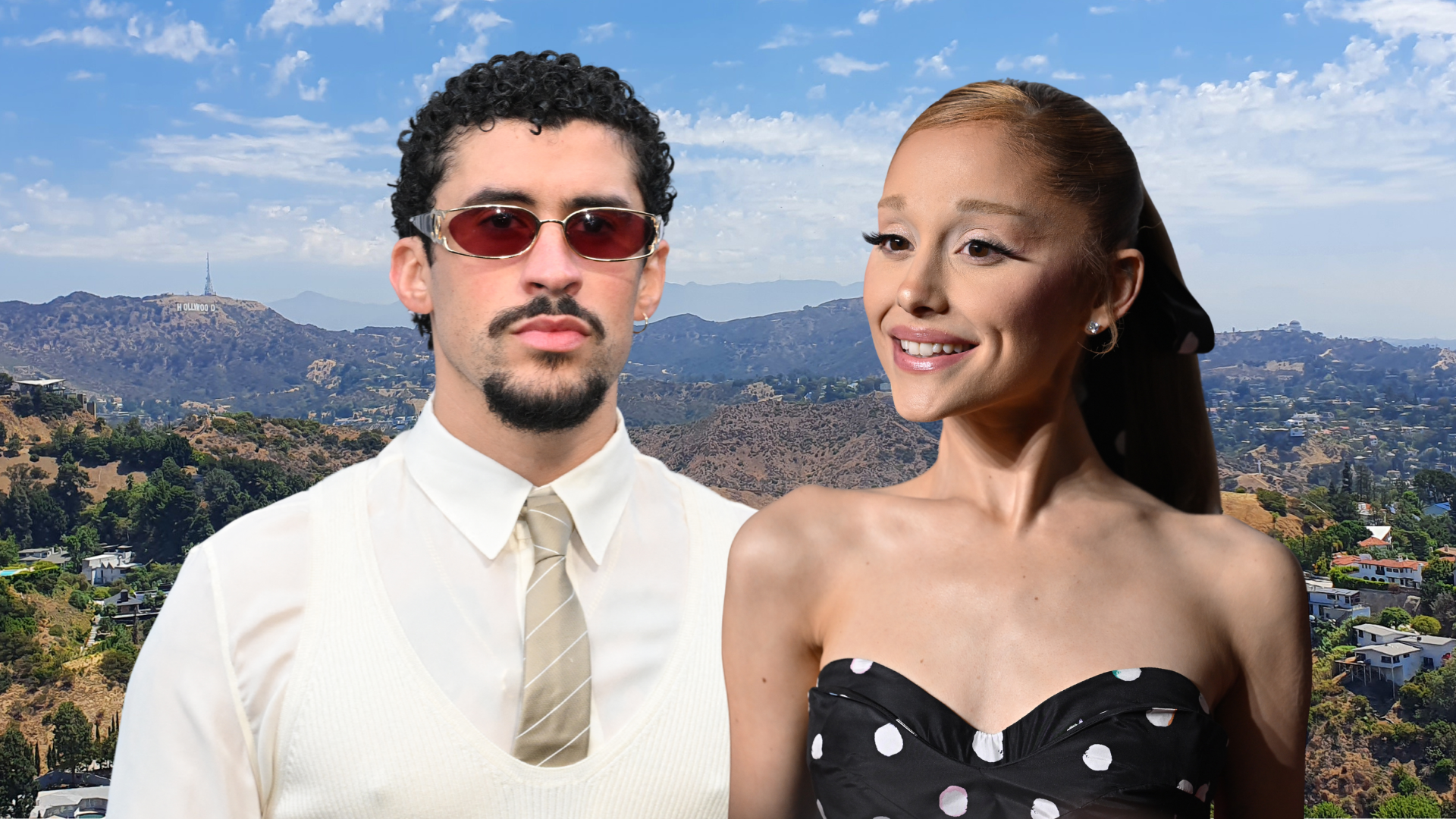 Bad Bunny and Ariana Grande