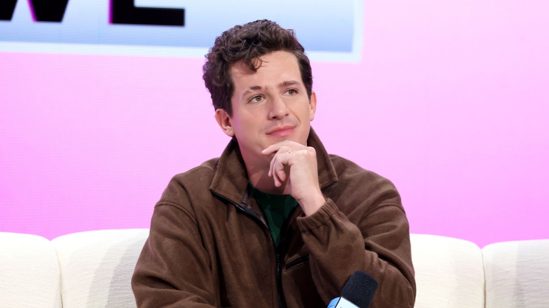 Charlie Puth speaks onstage during the Super Bowl LX Pregame & Apple Music Super Bowl LX Halftime Show Press Conference at Moscone Center West on February 05, 2026 in San Francisco, California