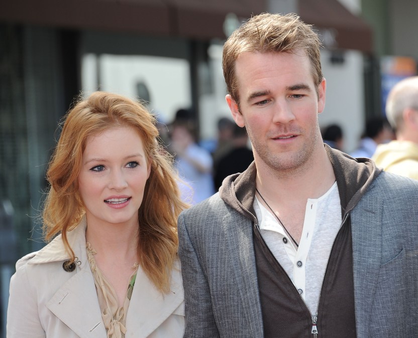 Kimberly Van Der Beek (L) and actor James Van Der Beek