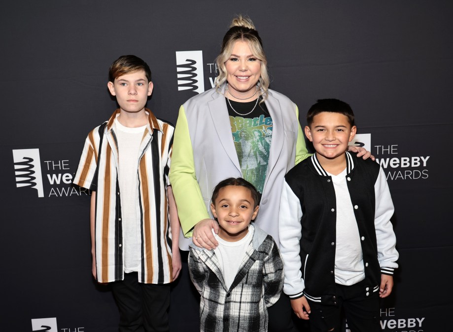 Kailyn Lowry with three of her four children.