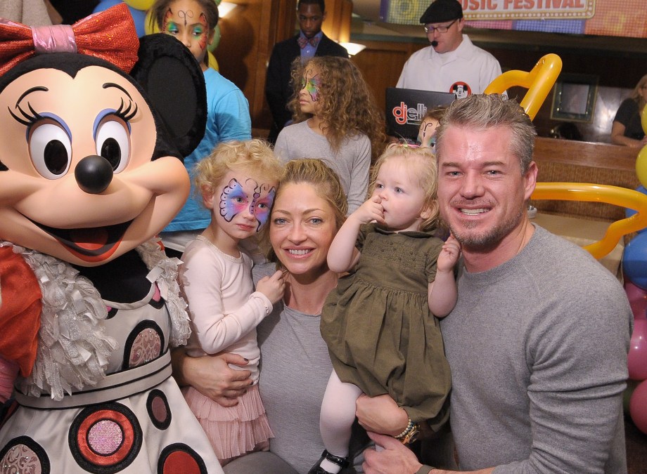 Rebecca Gayheart, Eric Dane and their children pose at an event