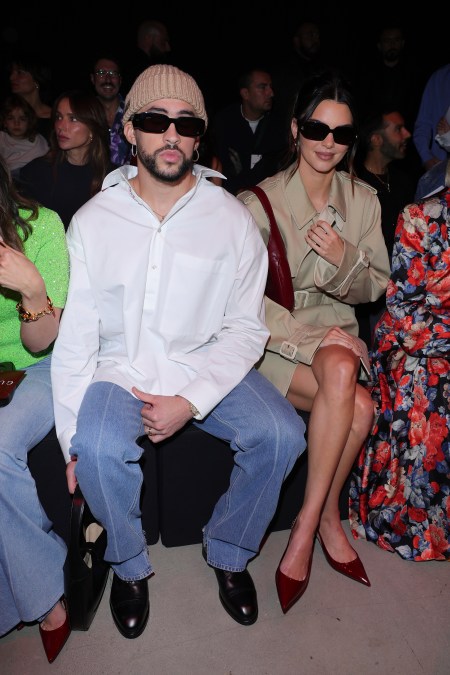 Kendall Jenner and Bad Bunny attend a fashion show