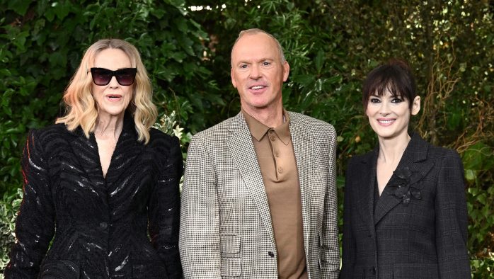 Catherine O'Hara, Michael Keaton, and Winona Ryder in 2024.