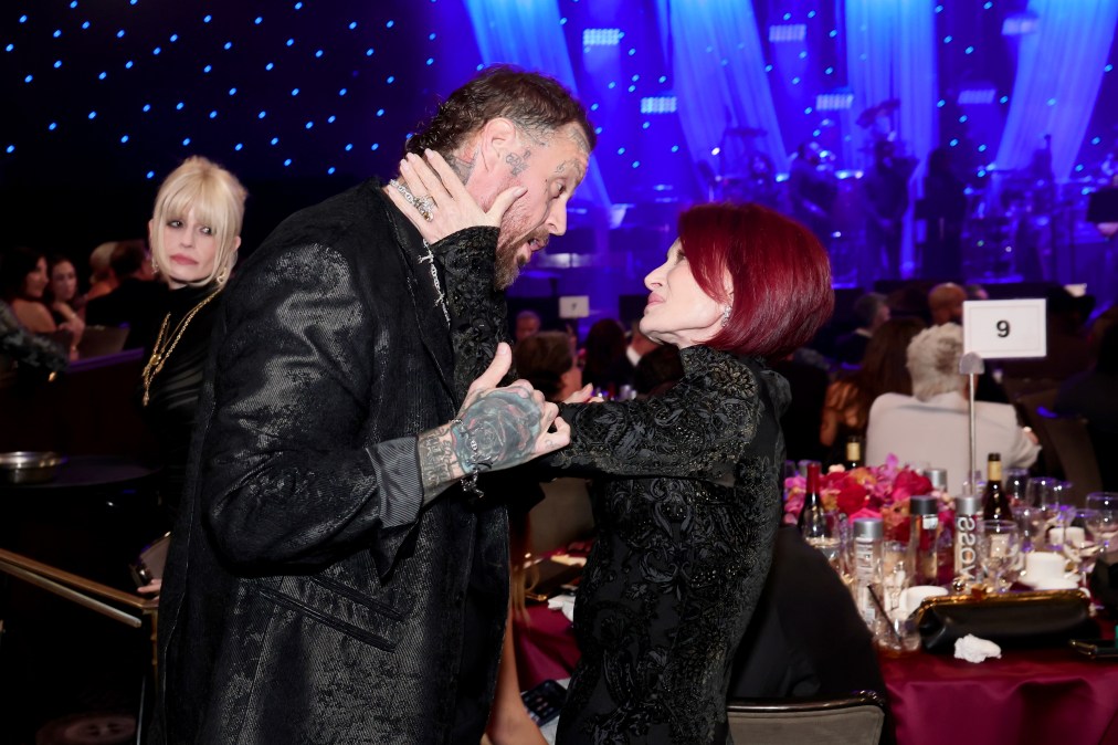 Jelly Roll and Sharon Osbourne attend the 68th GRAMMY Awards Pre-GRAMMY Gala