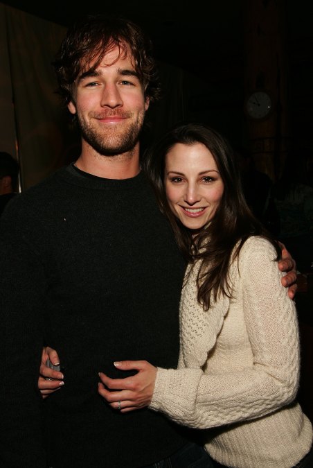Actor James Van Der Beek (L) and Heather McComb