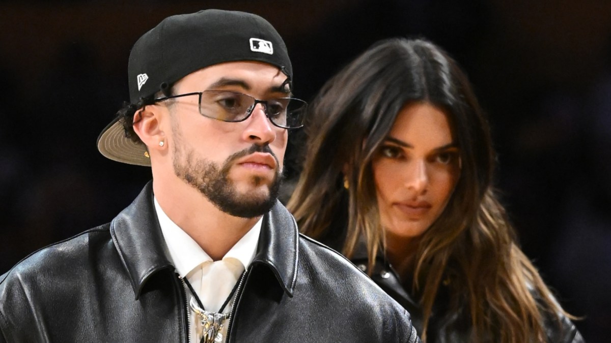 Kendall Jenner and Bad Bunny walking