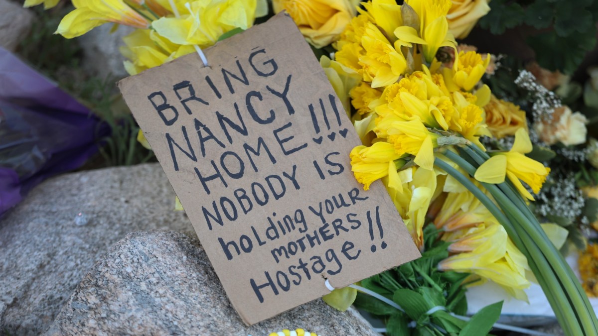 Poster showing support for Nancy Guthrie