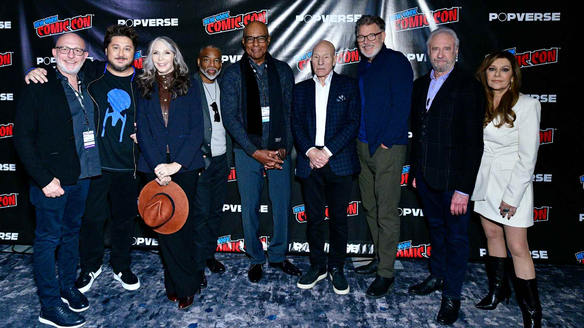 Brent Spiner and the Star trek cast