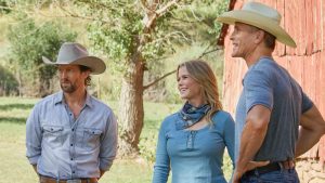 Scott Martin, Alison Sweeney, and Gabriel Hogan