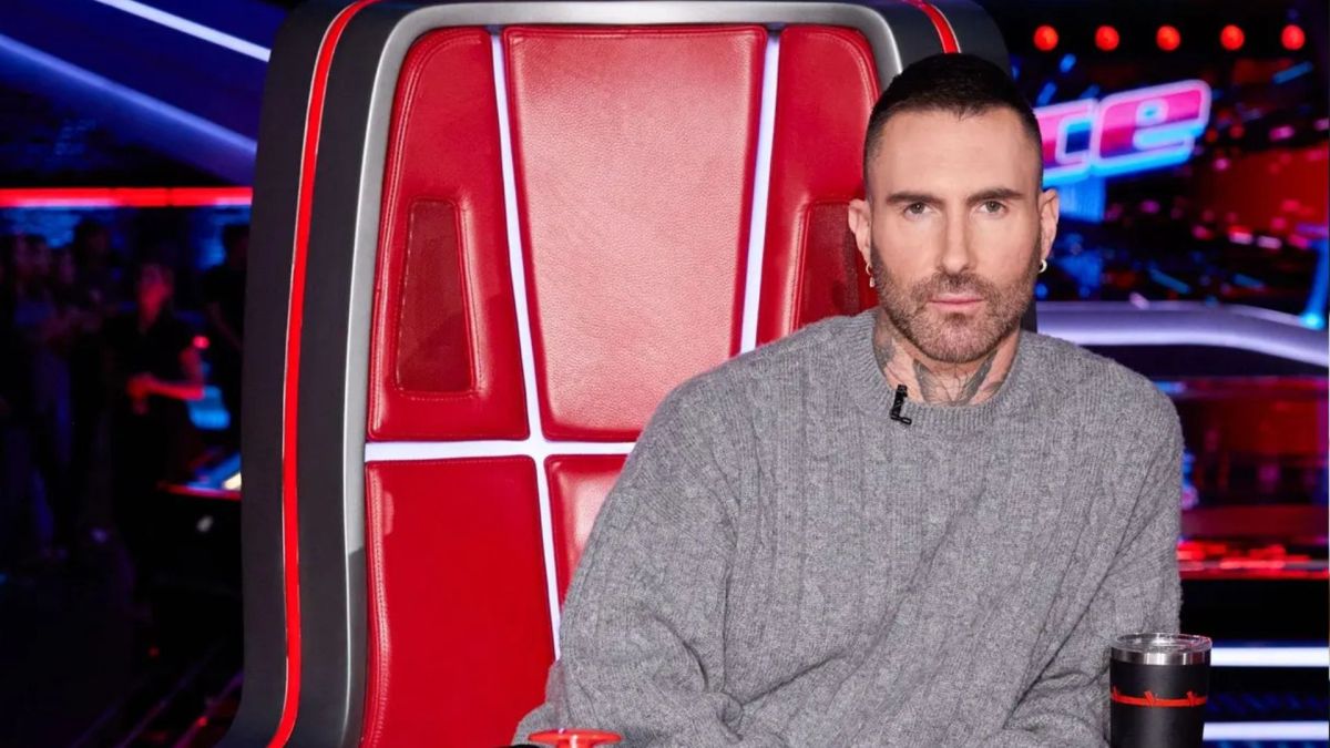 Adam Levine on the set of "The Voice" season 29