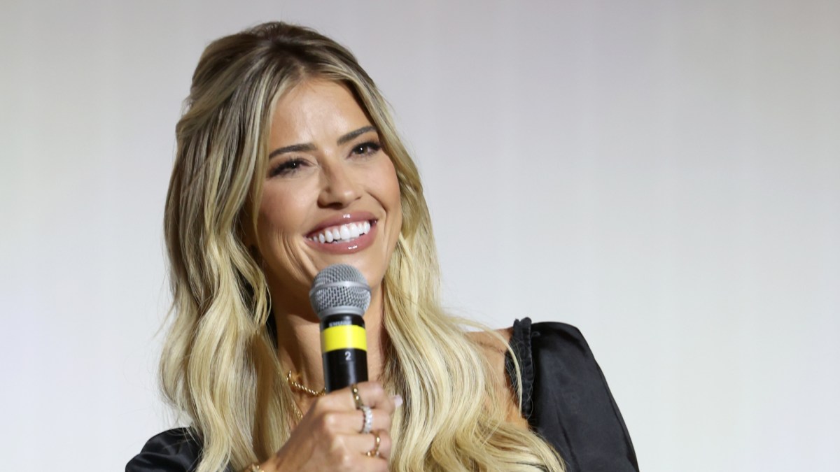 Christina Haack smiling onstage