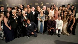 The cast of Days of Our Lives, including Deirdre Hall, at the daytime Emmys in 2018