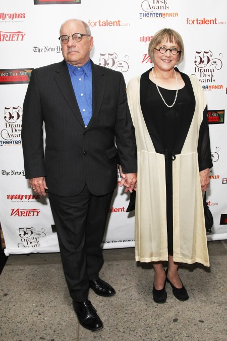 Screenwriter Paul Schrader (L) and actress Mary Beth Hurt arrive at the 55th Annual Drama Desk Award at FH LaGuardia Concert Hall at Lincoln Center on May 23, 2010 in New York City.