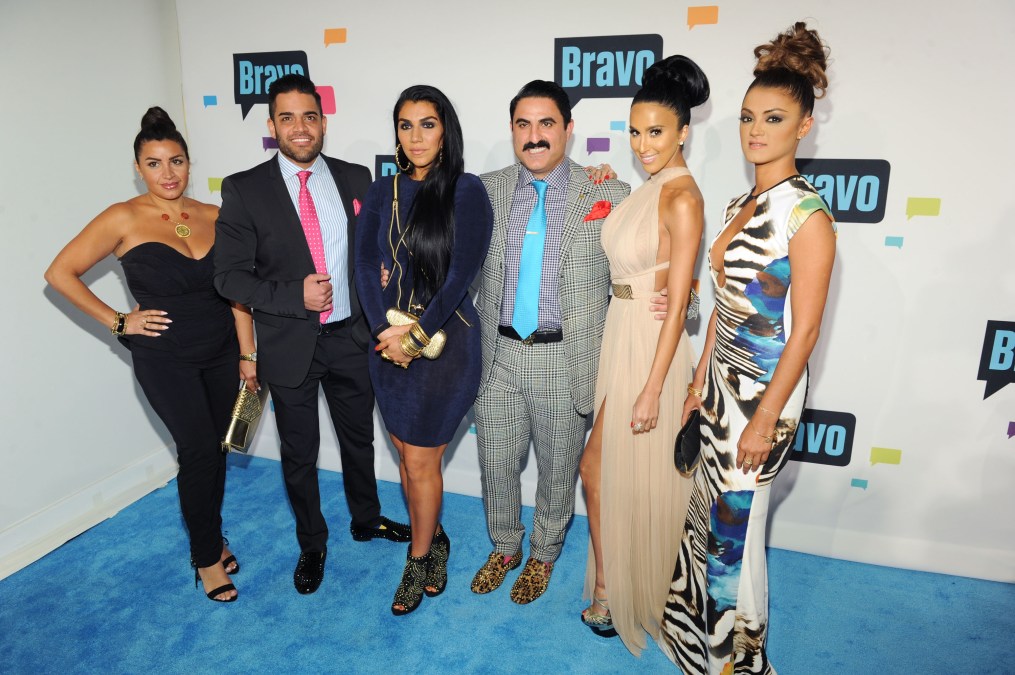The cast of Shahs Of Sunset attend the 2013 Bravo New York Upfront at Pillars 37 Studios