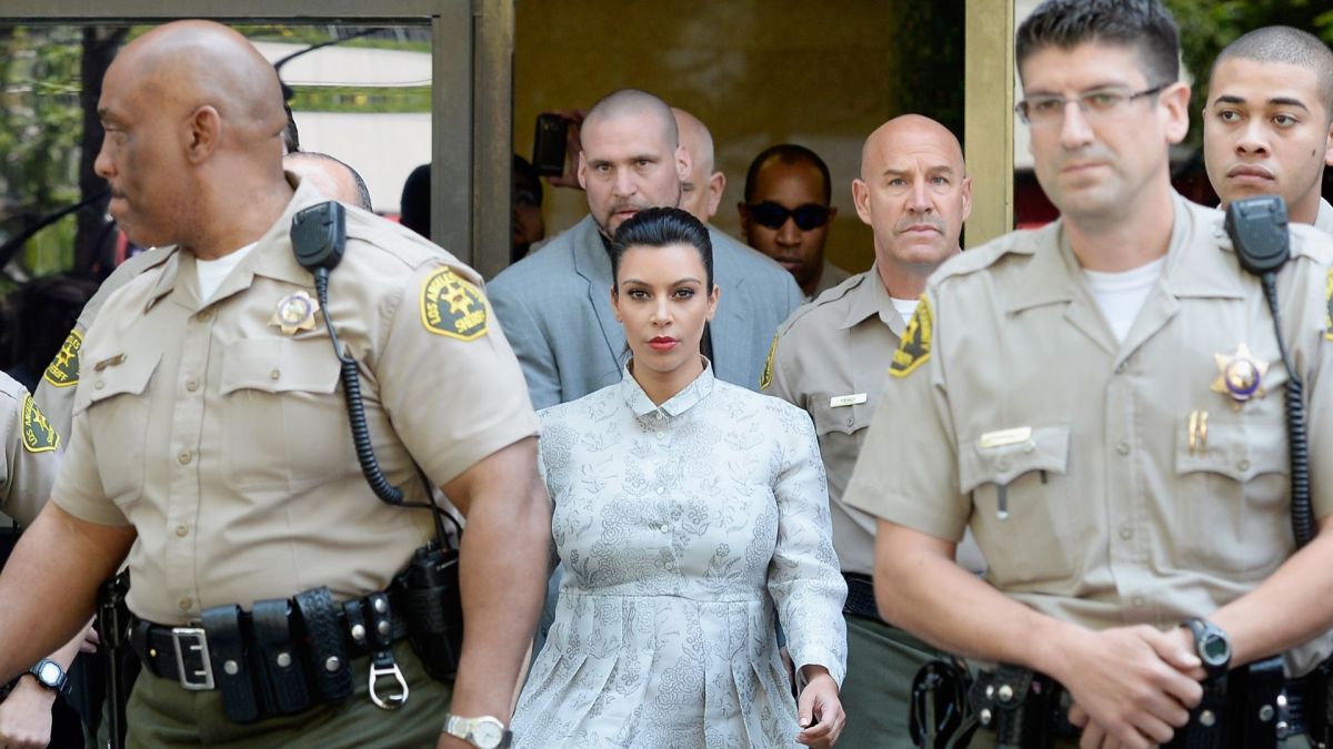 Kim Kardashian coming out of hearing