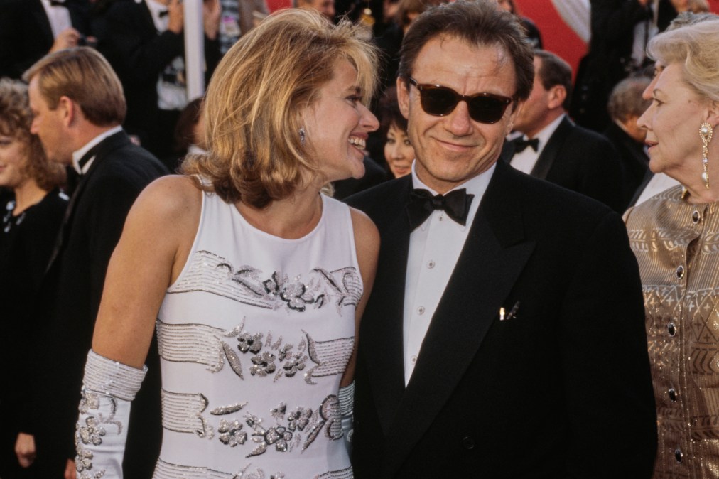 Harvey Keitel (R) with his then-wife Lorraine Bracco in 1991.