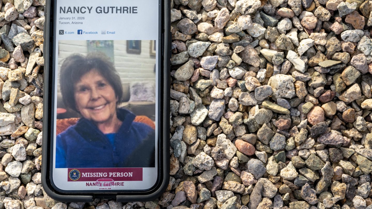 Nancy Guthrie's image on a phone