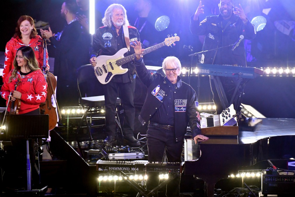 John Tesh performs during the 75th NBA All-Star Game