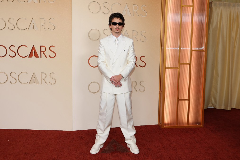 Timothee Chalamet attends the red carpet at the Oscars 2026