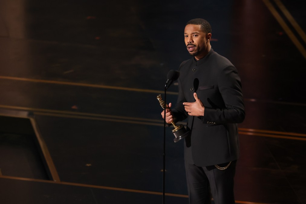 Michael B. Jordan gives acceptance speech for Best Actor win for 'Sinners' film.