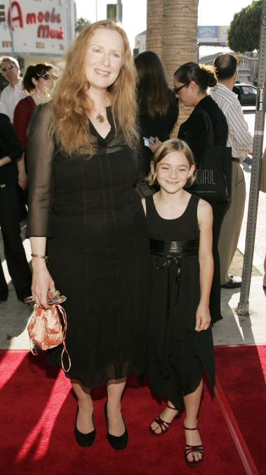 Frances Conroy and her daughter at the US premiere of "Catwoman" in 2004.