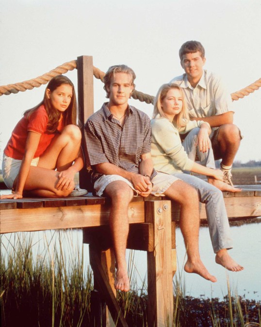 386157 02: The cast of television's "Dawson's Creek" poses for a photo in 1997. From left to right are Katie Holmes, James Van Der Beek, Michelle Williams, and Joshua Jackson