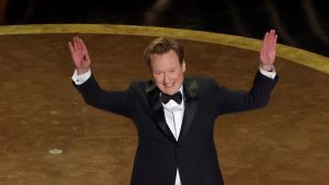Host Conan O'Brien speaks onstage during the 97th Annual Oscars at Dolby Theatre on March 02, 2025 in Hollywood, California