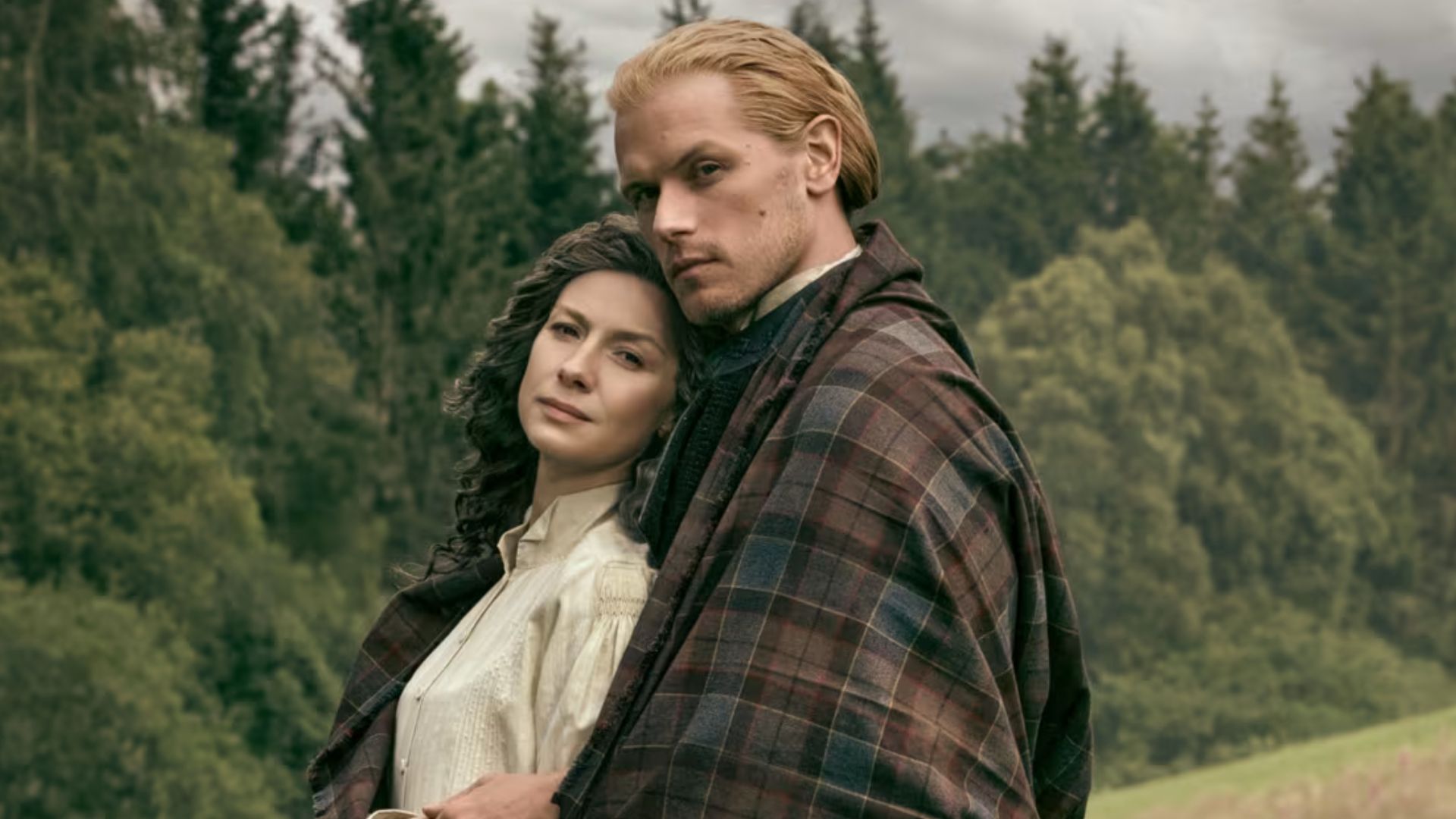 Outlander season 8 stars Caitriona Balfe and Sam Heughan as Jamie and Claire Fraser