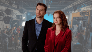 Sarah Drew Mistletoe Murders Filming