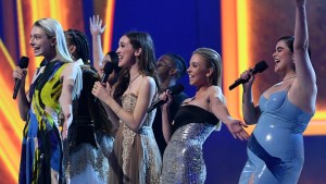 The cast of 'Euphoria' speak onstage at the during the 2019 MTV VMAs