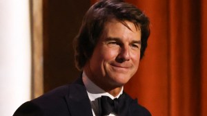 Tom Cruise smiling at a film event