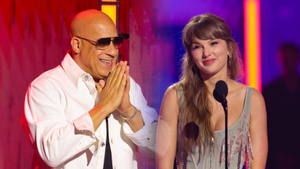 Vin Diesel Handles Live TV Mishap Like a Pro — and Gets Help from Taylor Swift!