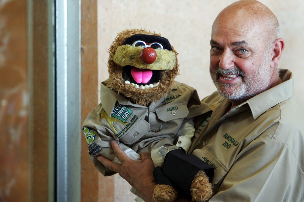 Jamie Dunn and his puppet Agro