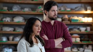 Janel Parrish and Chris McNally