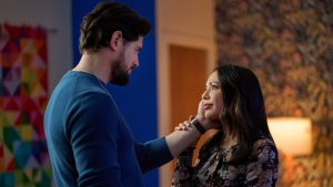 Chris McNally and Janel Parrish