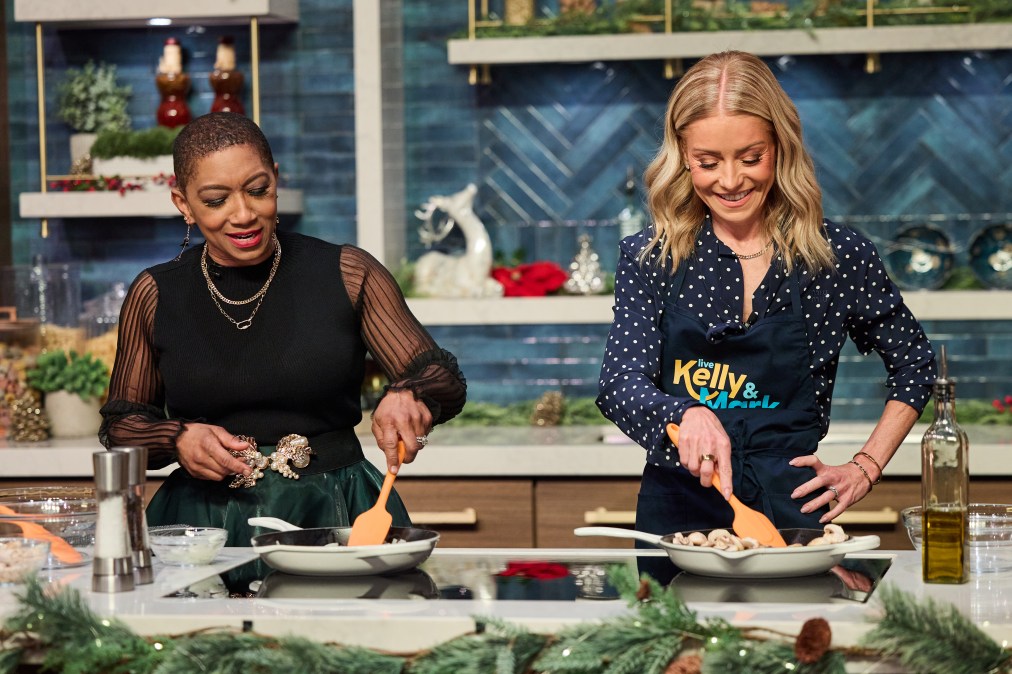 Kelly Ripa and Mark Consuelos co-host âLive with Kelly and Markâ, featuring guest Kate Upton and Walker Scobell