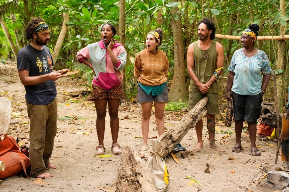 (L-R) Christian Hubicki, Tiffany Nicole Ervin, Aubry Bracco, Ozzy Lusth and Cirie Fields