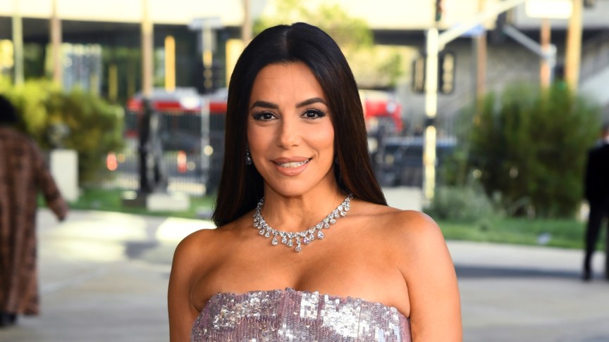 Eva Longoria poses for photos at the LACMA's Opening Gala