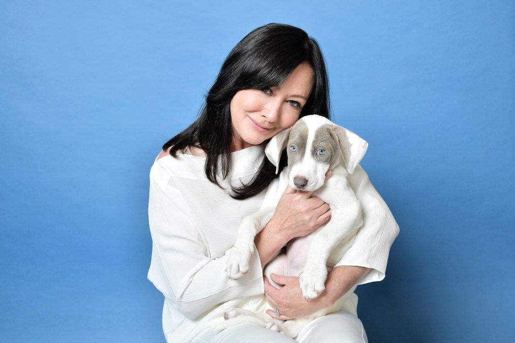 Shannen Doherty poses for a portrait in the Getty Images & People Magazine Portrait Studio.