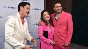 Tom Schwartz, Lisa Vanderpump and Tom Sandoval attend Schwartz & Sandy’s opening in Los Angeles