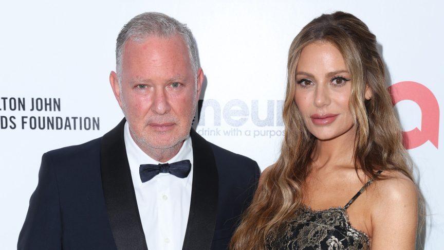 PK Kemsley and Dorit Kemsley pose together on a red carpet