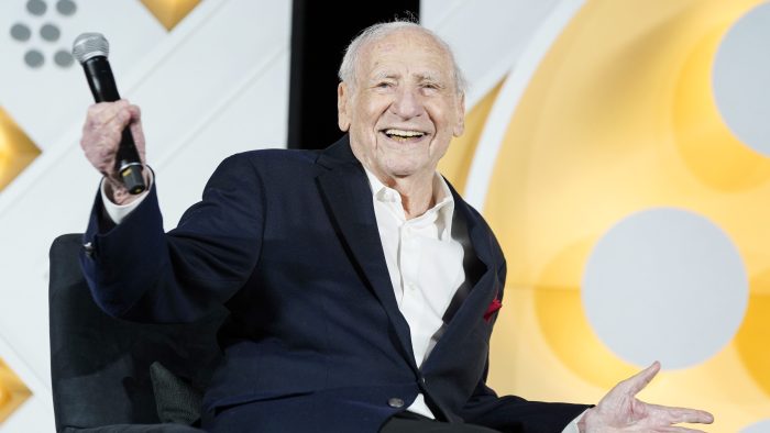 Mel Brooks speaks onstage at the "Spaceballs" screening during the 2024 TCM Classic Film Festival.