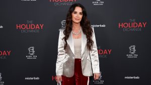 Kyle Richards red carpet The Holiday Exchange premiere Burbank 2024