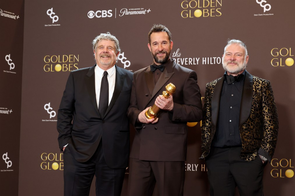 John Wells, R. Scott Gemmill and Noah Wyle, winners of the Best Television Series - Drama Award for "The Pitt."
