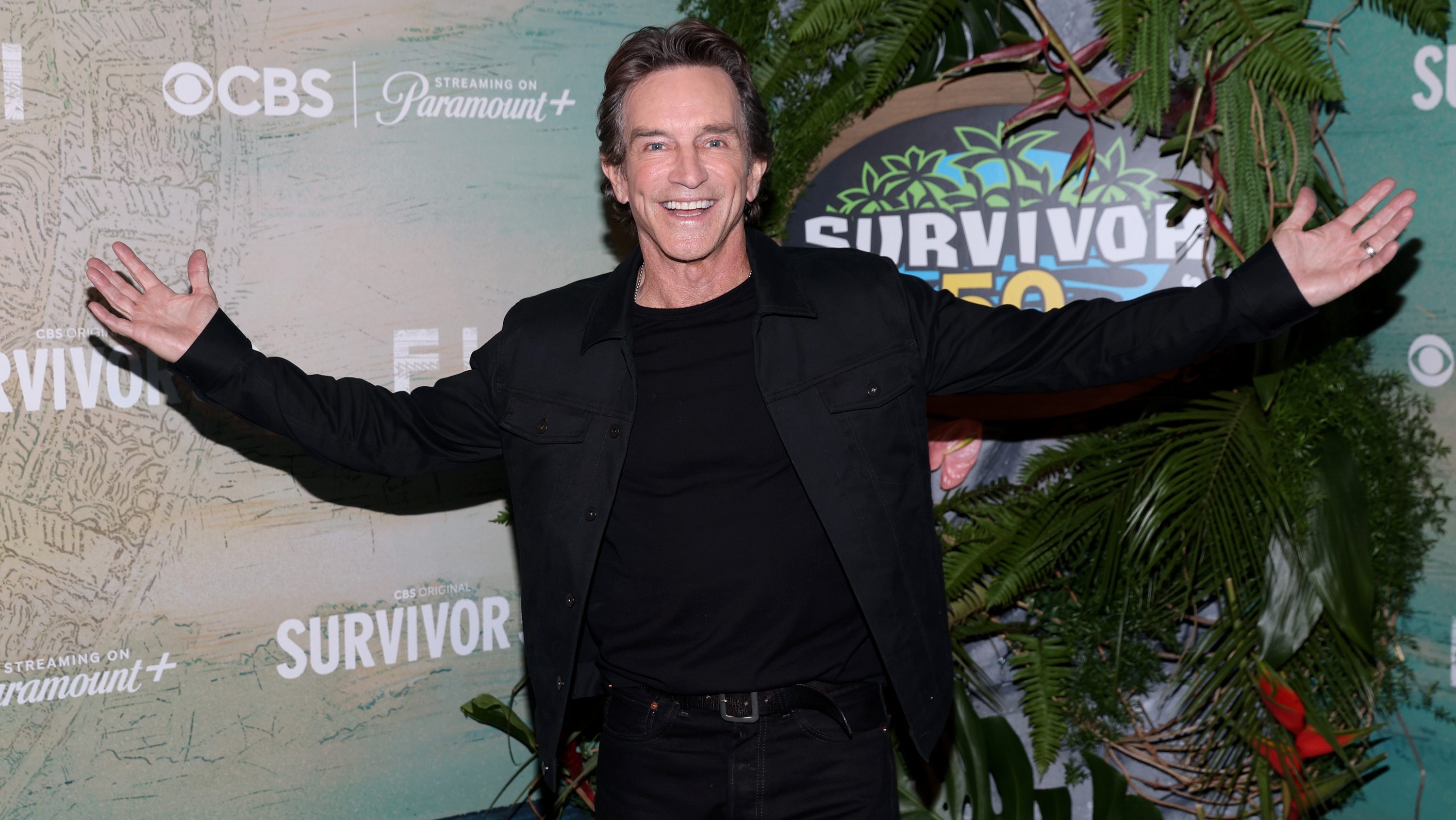 Jeff Probst at Survivor 50 premiere in New York City February 2026