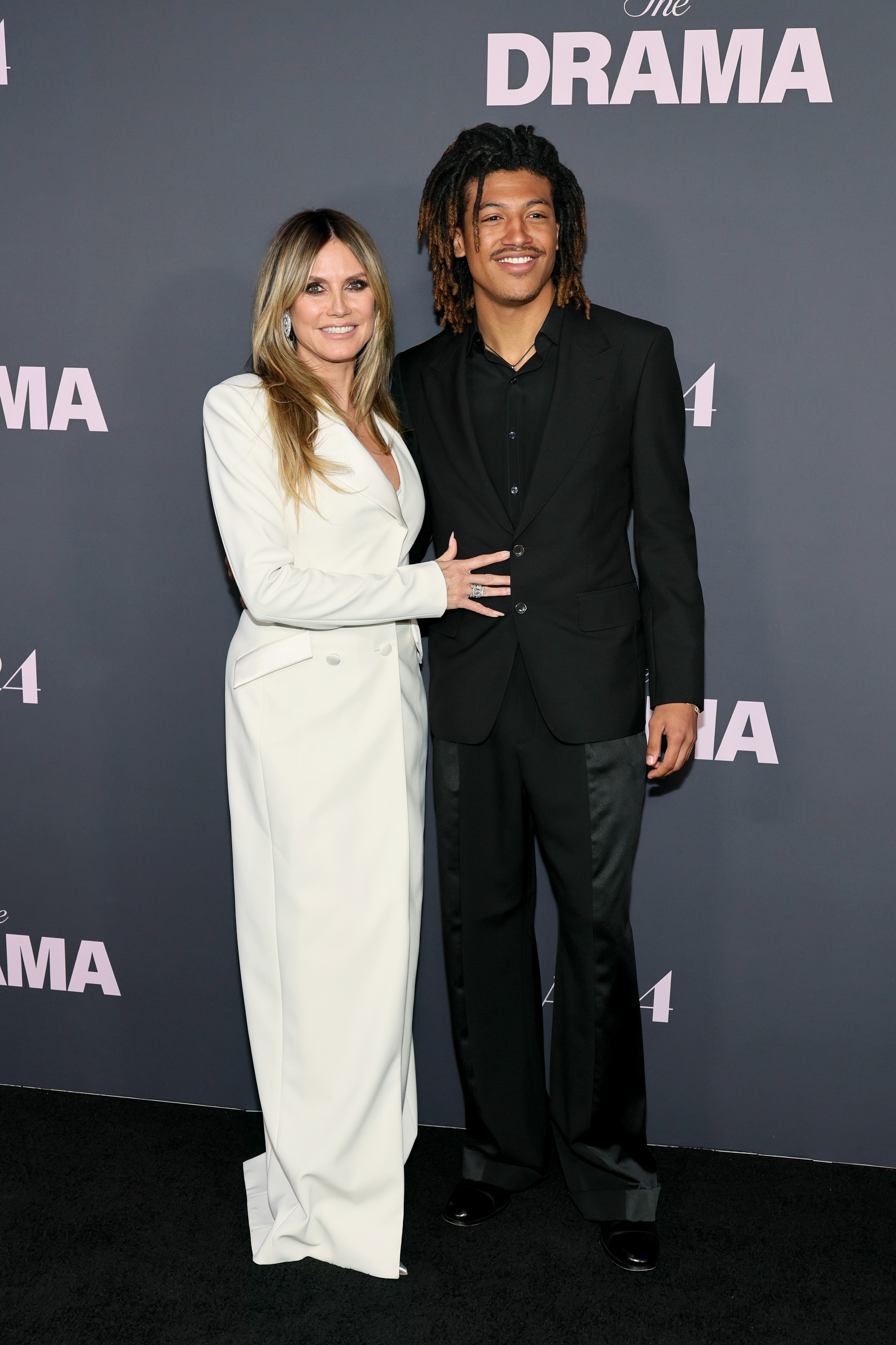 Heidi Klum Brings The Drama In Red Carpet Appearance With Son