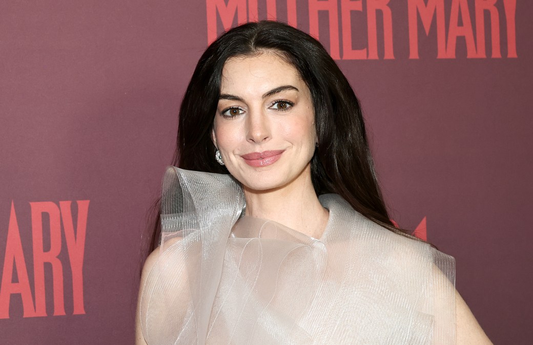 Anne Hathaway attends A24's "Mother Mary" New York Screening 